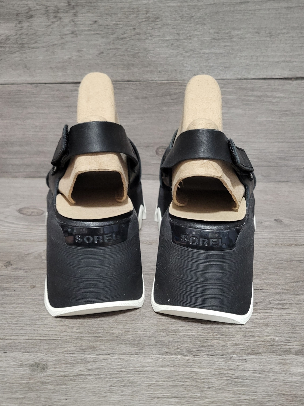 SOREL Womens Size 6 Kinetic Aura Slingback platform black Sandals - Picture 4 of 5